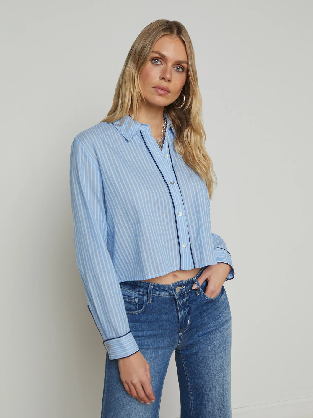 L'AGENCE Cosette Button Down Shirt