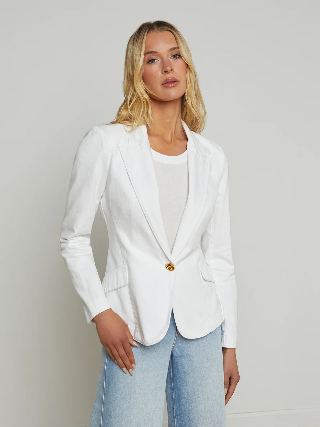 L'AGENCE Baldwin Denim Blazer