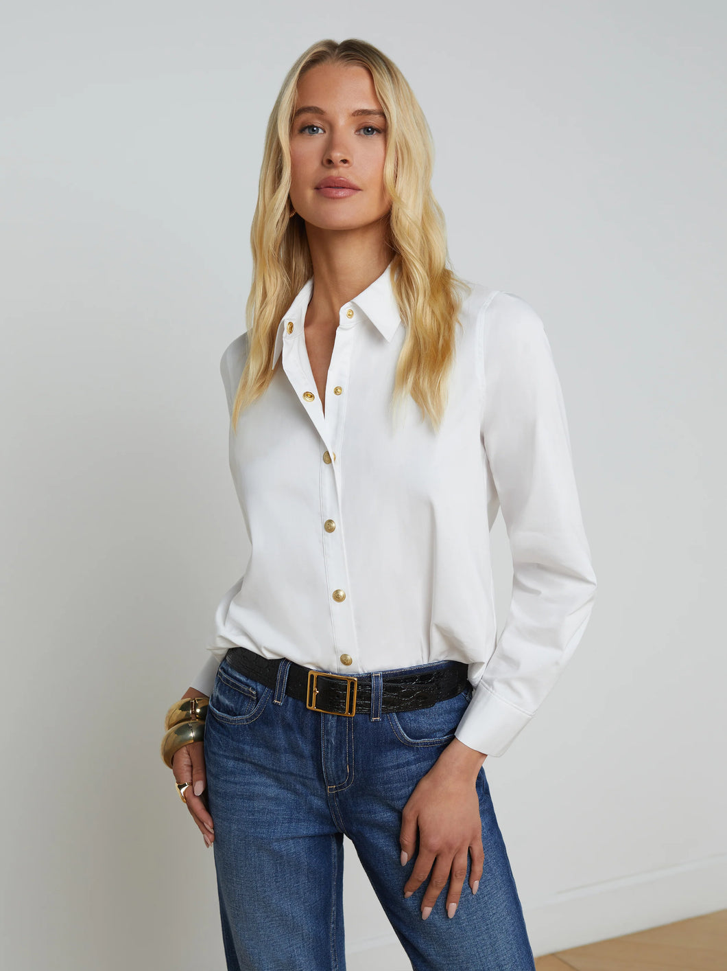 L'AGENCE Ellery Long Sleeve Blouse