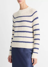 Load image into Gallery viewer, Vince Ribbed Stripe Cotton-Blend Pullover
